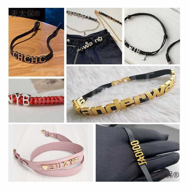 US4A перфорированные 26 английских букв, аксессуары для фурнитуры, кожаная металлическая пряжка ручной работы, сумка Metabo