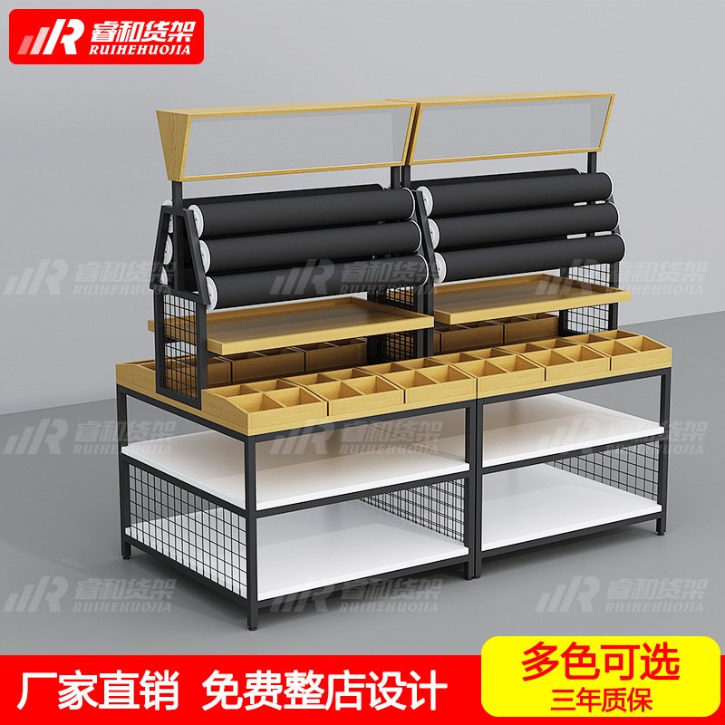 饰品展示架头箍发饰发夹流水台精品店双面中岛台玩具娃娃陈列货架