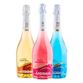 西班牙原瓶进口爱之湾谜蓝桃红甜型起泡酒单支批发750ml