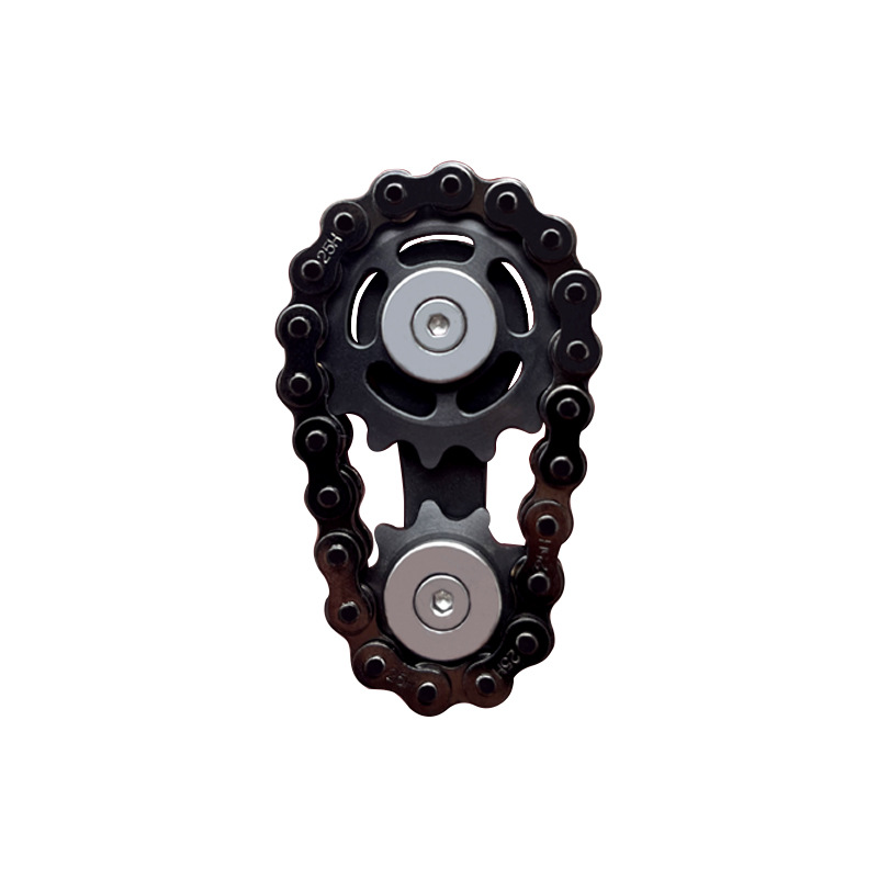 Cadena de acero inoxidable engranaje manipulador yema del dedo giroscopio adulto descompresión juguete cadena volante silencioso edc metal