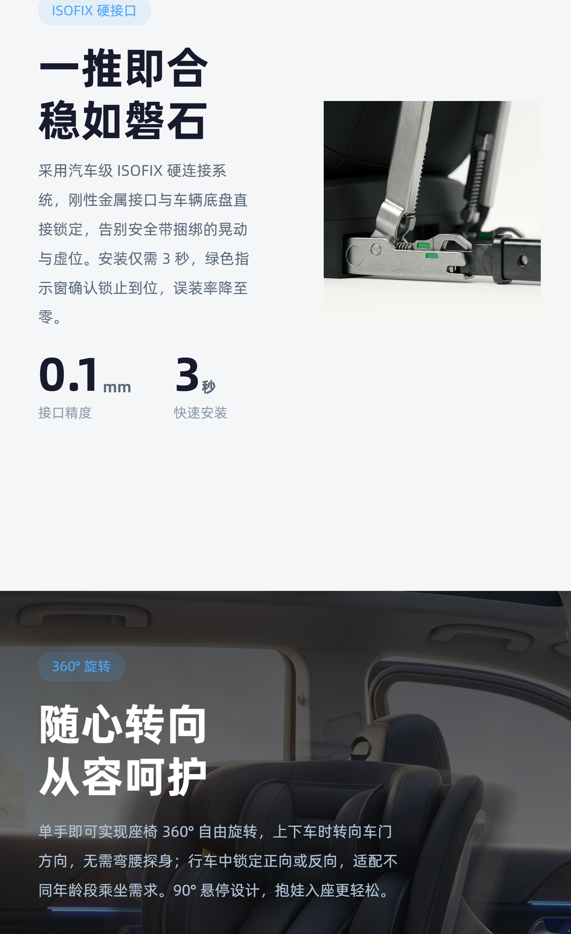 Cross-Border Car Safety Seat for Ages 0-12, Can Sit and Recline, Isofix Interface, 360-Degree Rotation, Portable Infant Seat