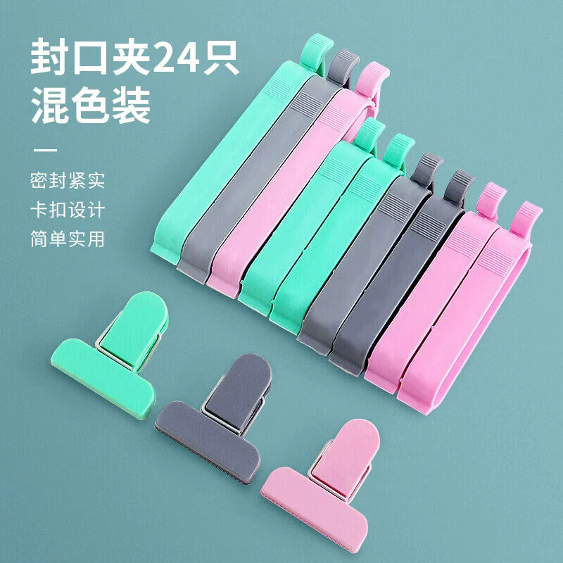Зажим для запечатывания Baijie 12 упаковок для пищевых зажимов для запечатывания пакетов для закусок для закусок для запечатывания чайных зажимов для оптовой продажи