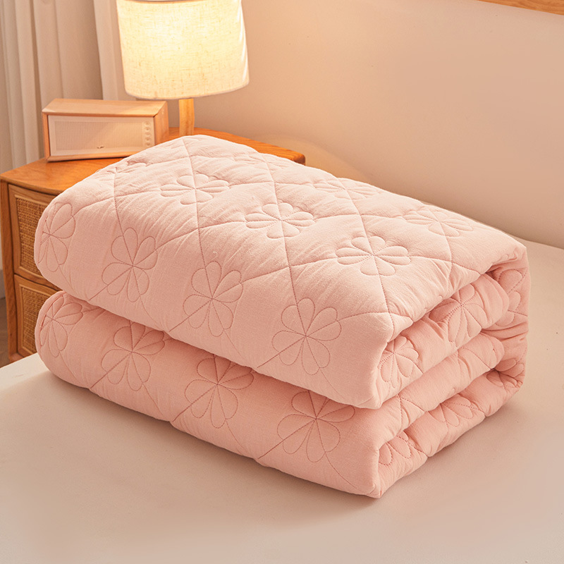 2024 nueva sábana de algodón lavado de algodón acolchado cubierta de cama a prueba de polvo de una sola pieza cubierta de protección de colchón con todo incluido
