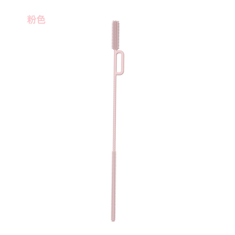 跨境食品级硅胶吸管刷爱心方形挂环家用高温消毒便携易清洗批发|undefined