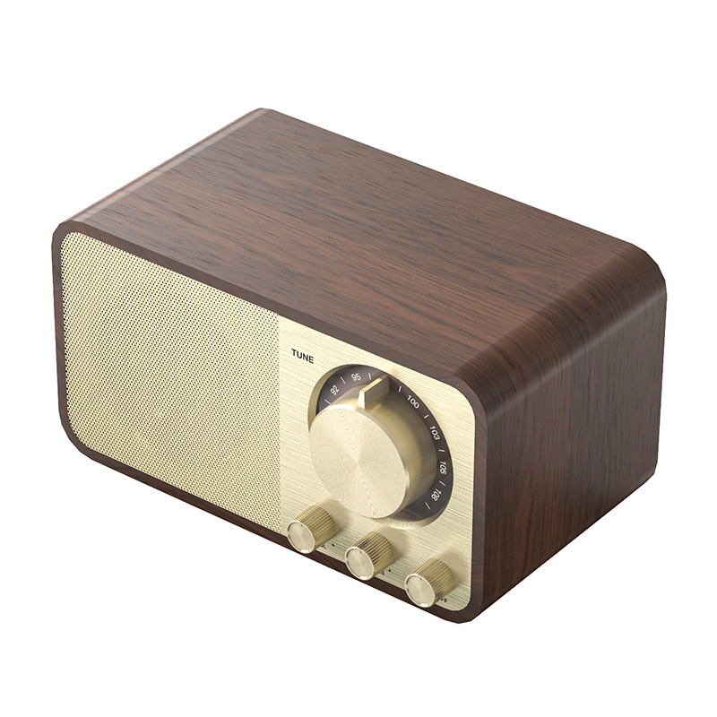 Transfronterizo JY66 altavoces Bluetooth inalámbricos de madera mini regalo creativo tarjeta portátil altavoces retro de escritorio