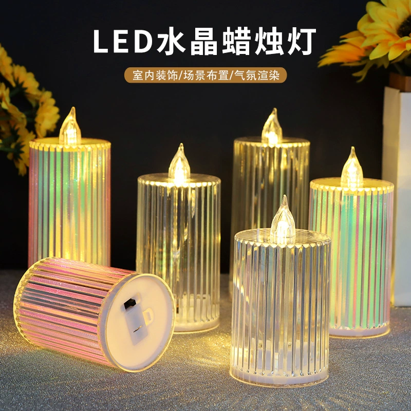LED-электронная свеча без огня, свеча из воскаTea, вертикальный рисунок, свадебное оформление, праздничное домашнее оформление, поставка из-за границы