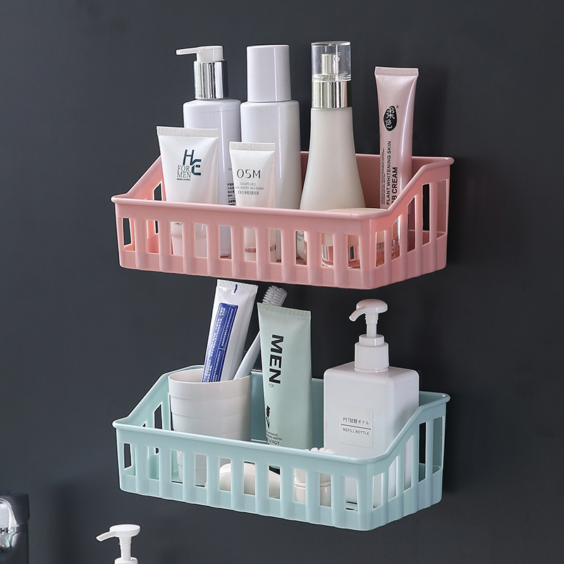 Kitchen Plastic Storage Rack Punch-free Toilet Storage Rack Toilet Wall Hanging Toilet Toiletries Storage Box