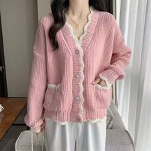2025春秋新款甜美温柔风软糯慵懒设计感毛衣外套女装长袖宽松开衫