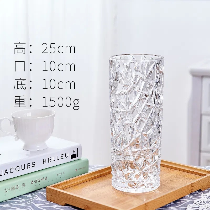 INS estilo florero de vidrio simple arreglo de flores transparente flor hidropónica planta verde florero sala de estar mesa de comedor Decoración