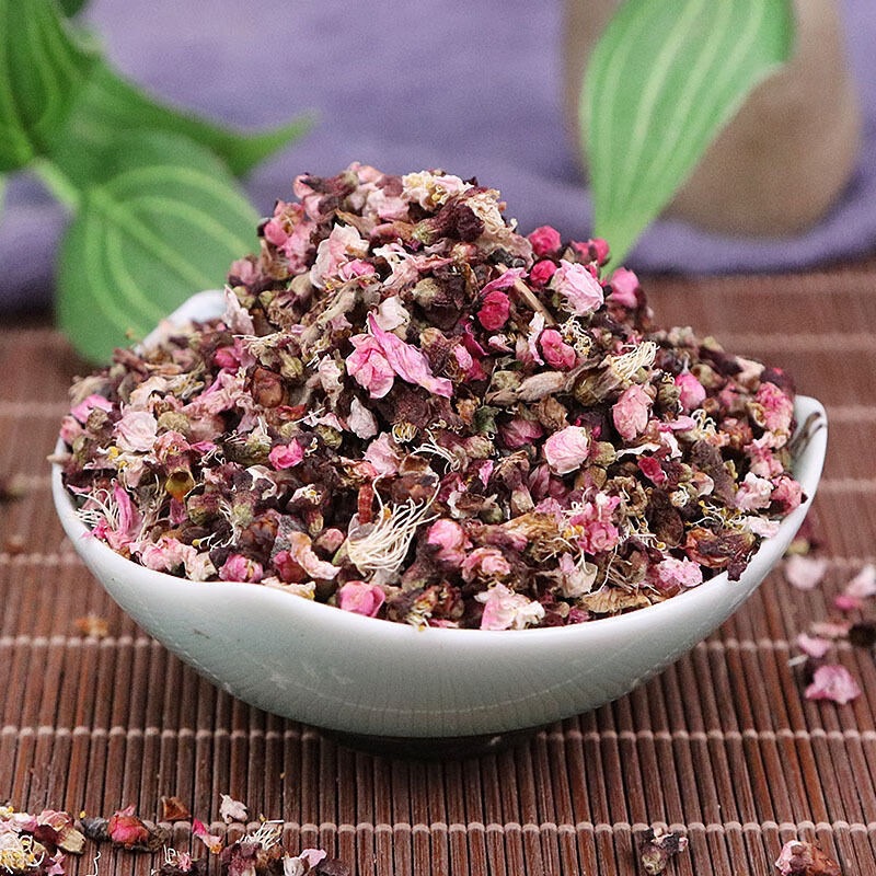 Apricot Flower Tea (Prunus armeniaca) — Dried Edible Flower Buds & Petals for Brewing preparation
