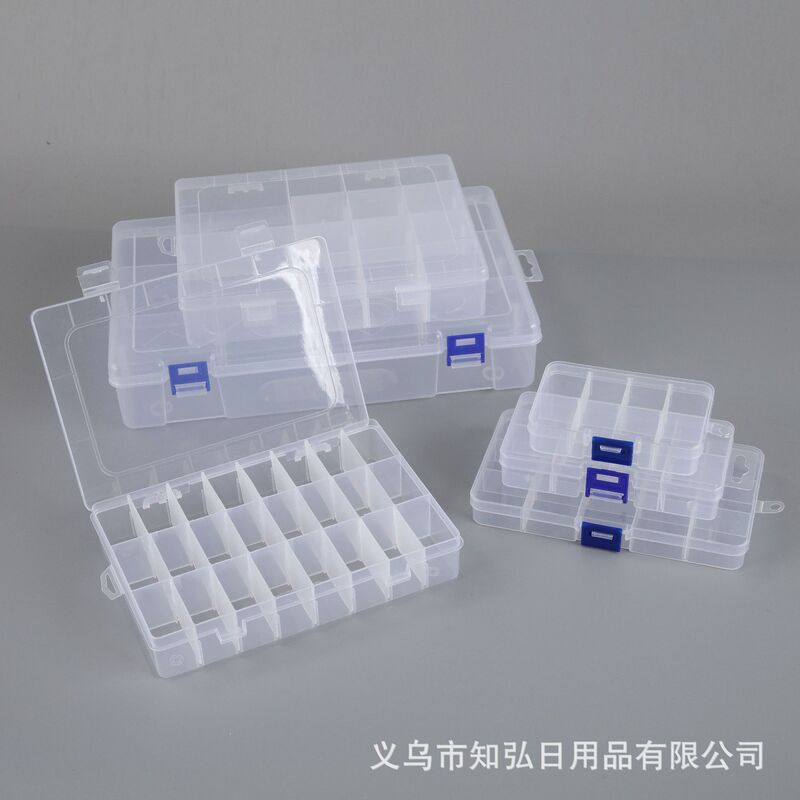 Detachable Transparent Plastic Box Jewelry Beads Rice Beads Packaging Box Component Tool Parts Screw Box Storage Box