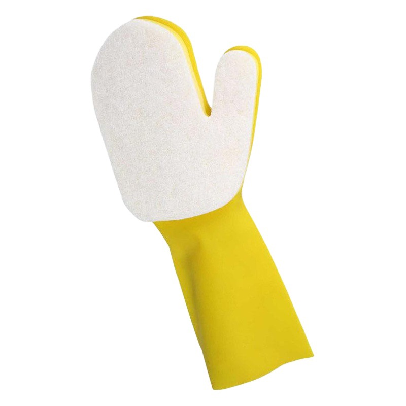 Esponja blanca estropajo limpieza guantes de látex fábrica al por mayor hogar guantes de goma de limpieza multifuncional
