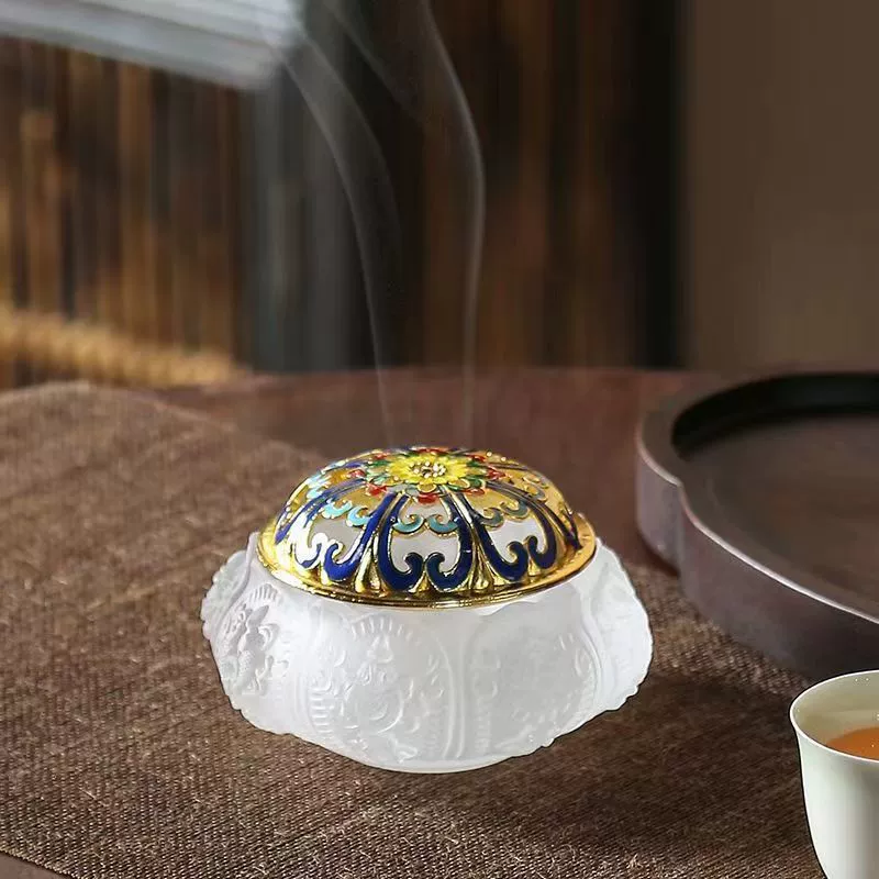 Антикварная курильница сандал, алый дерево
