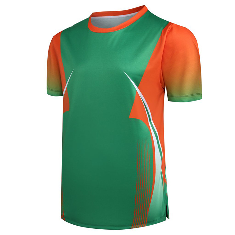 Sublimación caliente personalizada secado rápido camiseta deportiva de manga corta competencia de cuello redondo camiseta de regalo impresa digital camiseta cultural hecha a medida