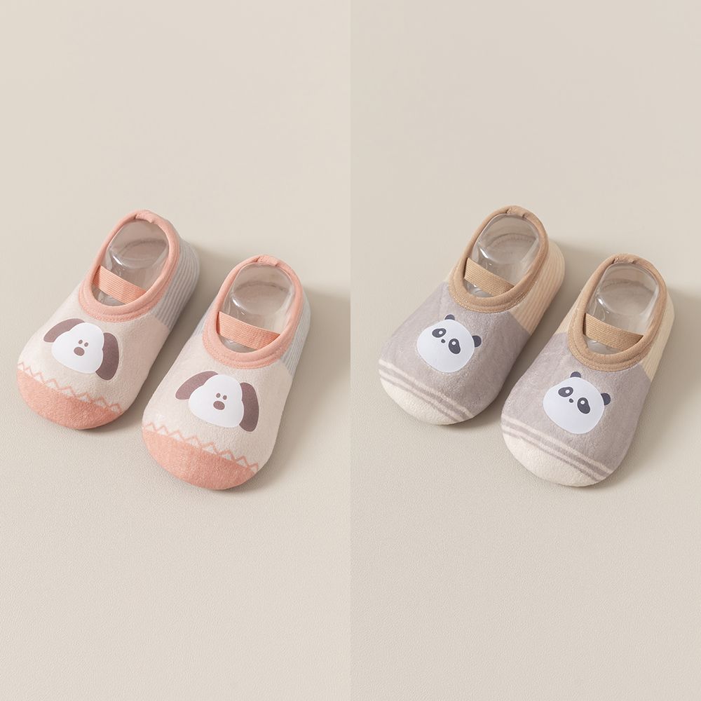 317 # Two pairs (orange beige + rice coffee color) / 6-10 months xs size is suitable for feet within 12cm