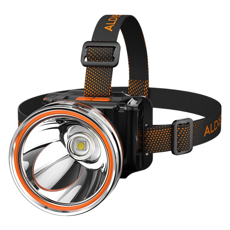 Venta al por mayor en nombre de la lámpara de minero de inducción recargable led de luz fuerte para el hogar al aire libre, batería de larga duración, faro de batería de litio de luz fuerte