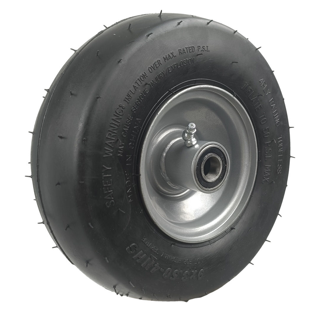 9X3.50-4橡胶无内胎充气轮胎手割草机替换轮胎