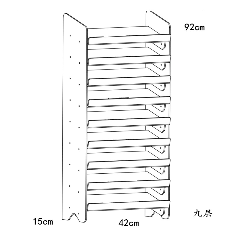 9단 아크릴 디스플레이 스탠드 길이 42 폭 15 높이 92cm