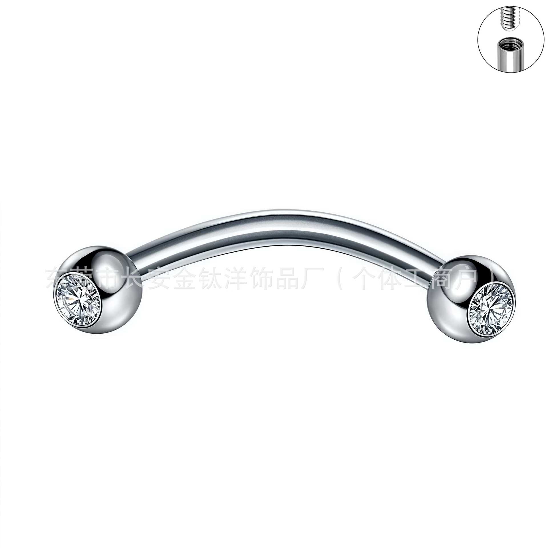 Labret piercing jewelry detail image