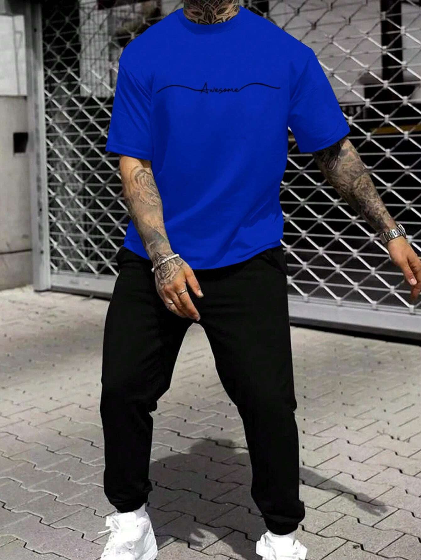 Pantalones de camiseta de manga corta sueltos de la marca de moda 2024 nuevo traje de dos piezas simple y casual ME13 ML4