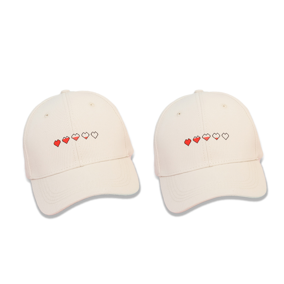 Korean Style Cute Gradient Heart Sunshade Wide Brim Baseball Cap display picture 3