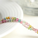 久雅 Кристалл натуральный макарон очищающий малые частицы Турмалиновое мороженое Старое шахтное радужное турмалиновые круглые шарики