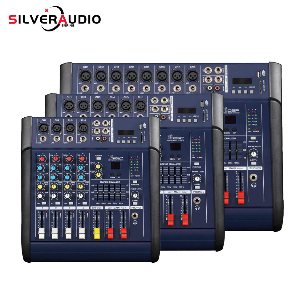 GAX-402D 专业带功放的数字音频调音台 KTV会议多通道蓝牙调音台