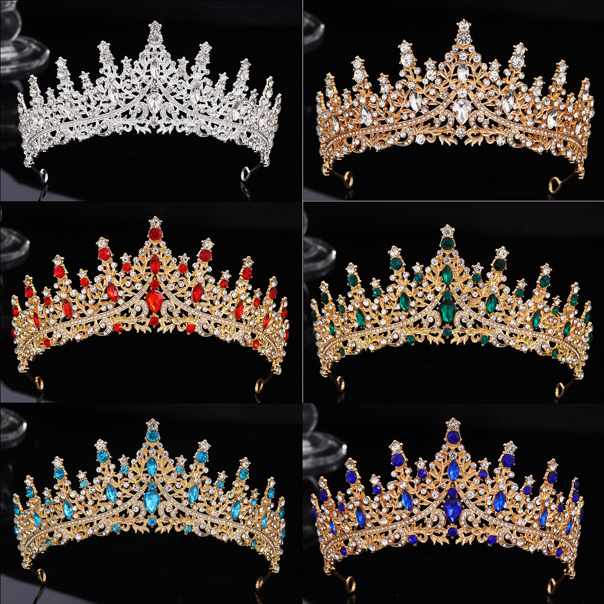 crown for bride with rhinestones
