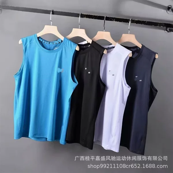 Summer Running Sports Vest for Men, Lightweight Perforated Marathon Racing Vest, Sleeveless Quick-Drying Fitness Breathable Shirt