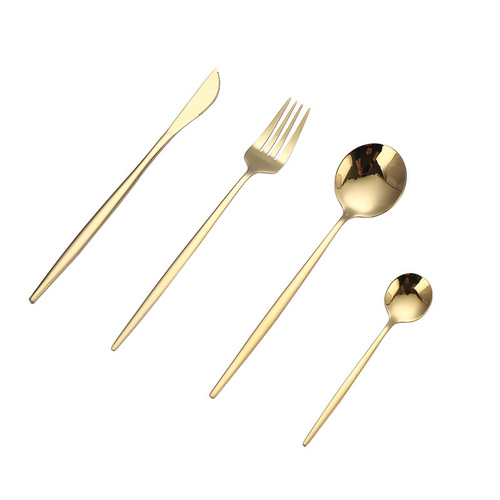 Amazon 410 stainless steel tableware Portuguese knife fork spoon western tableware hotel restaurant steak knife fork dessert spoon