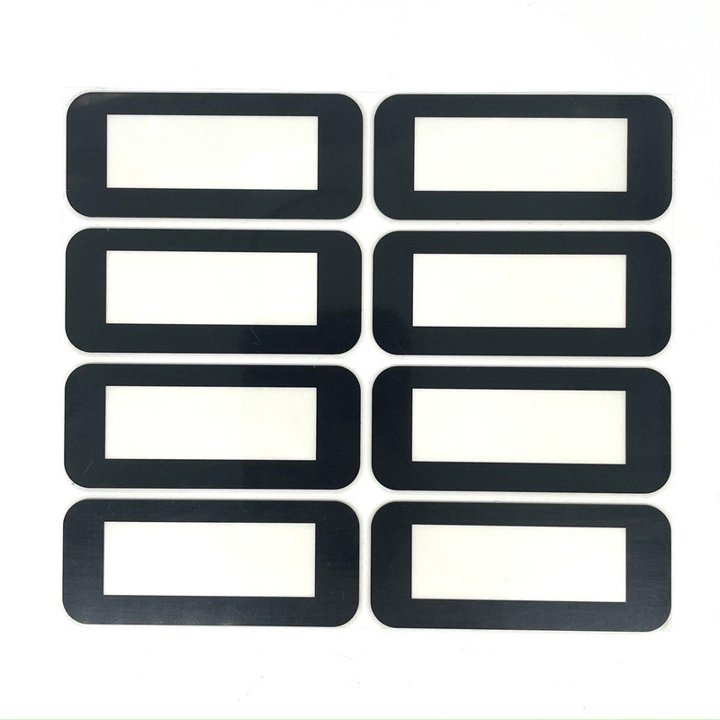 网版丝印透明PC亚克力视窗显示保护镜片 耐磨防刮花 丝印边框黑色