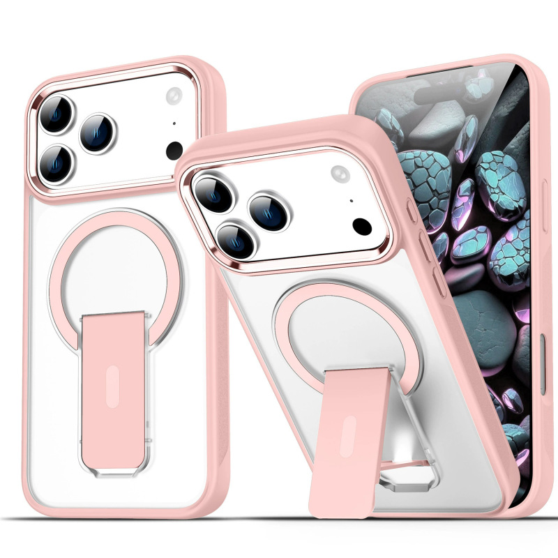 适用iPhone17PROMAX磁吸支架手机壳苹果16磨砂肤感金属镜头保护套|undefined