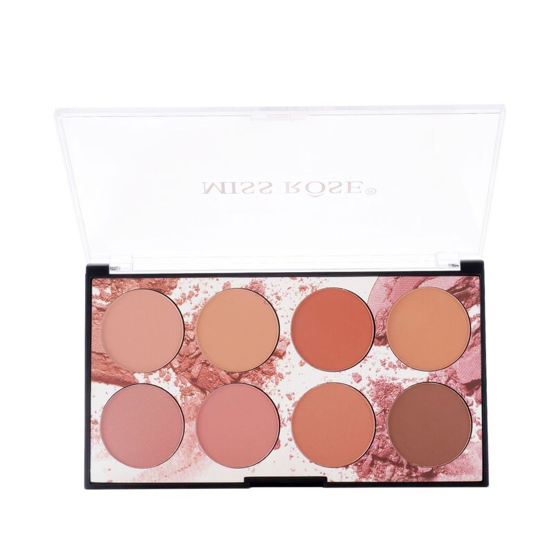 Miss Rose Blush Matte Multi-Color Vitality Blush Palette Natural Sunburn Women's Highlight Affordable Contouring All-In-One Palette