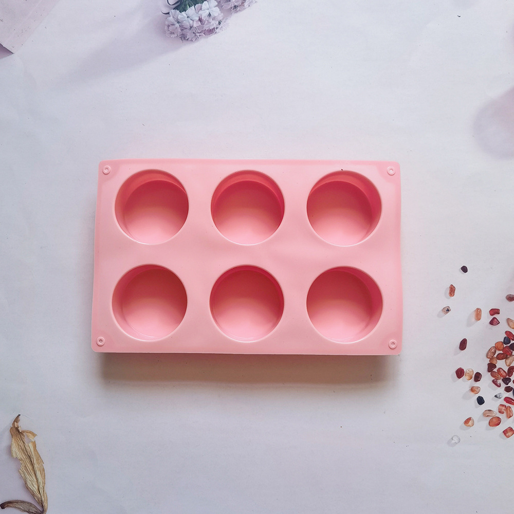 6 con cilindro pequeño 40 molde de silicona pastel helado pudín molde de postre jabón utensilios para hornear