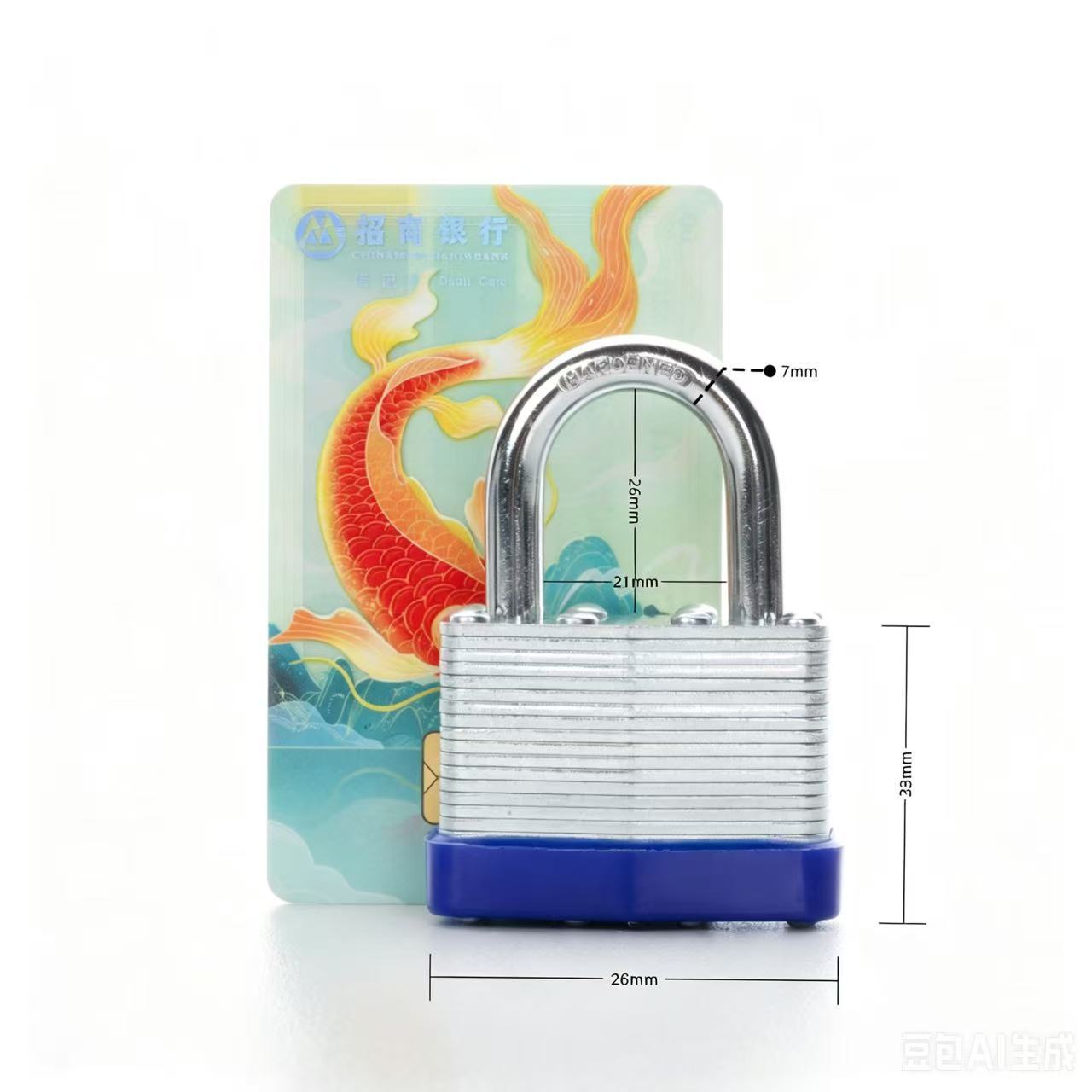Multi-layer padlock, waterproof lock, rubber outdoor rust-proof and rain-proof household lock, universal outdoor small padlock