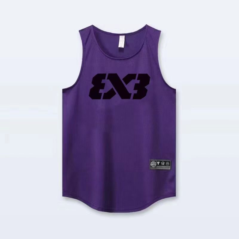 3X3 chaleco de malla de secado rápido ropa de entrenamiento transpirable FIBA chaleco deportivo de baloncesto delgado sin mangas fábrica de comercio estadounidense