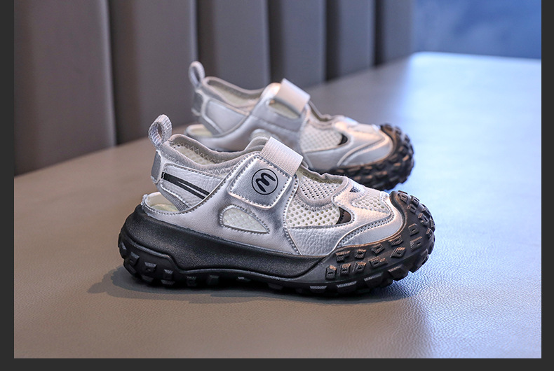 Kids Outdoor Sport Sandals With Closed Toe And Adjustable Straps_voghion.com