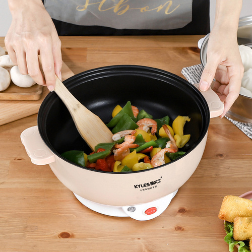 Electric hot pot multi-function all-in-one pot household electric wok electric steamer large capacity cooking non-stick cooking pot small electric pot
