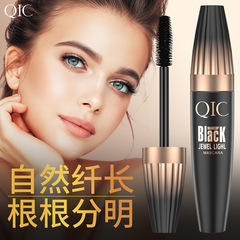 跨境彩妝QIC睫毛膏4D大刷頭防水纖長卷翹防暈染加密睫毛膏批發