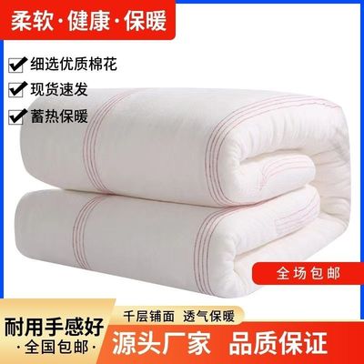 manual quilt with cotton wadding Cotton Cover is single bed Cotton The quilt core spring and autumn Winter quilt Miantai Mat Cotton Mattress