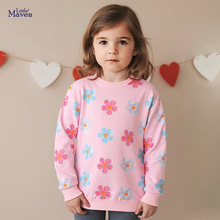 Little maven外贸工厂女童卫衣批发 秋季宝宝上衣 可爱儿童秋装