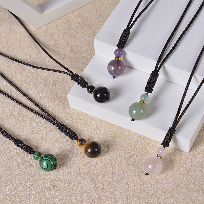 Holiday Occasion Malachite, Tiger Eye, obsidian Material Ethnic Style Geometric Malachite Tiger Eye Obsidian Necklace 1 Piece