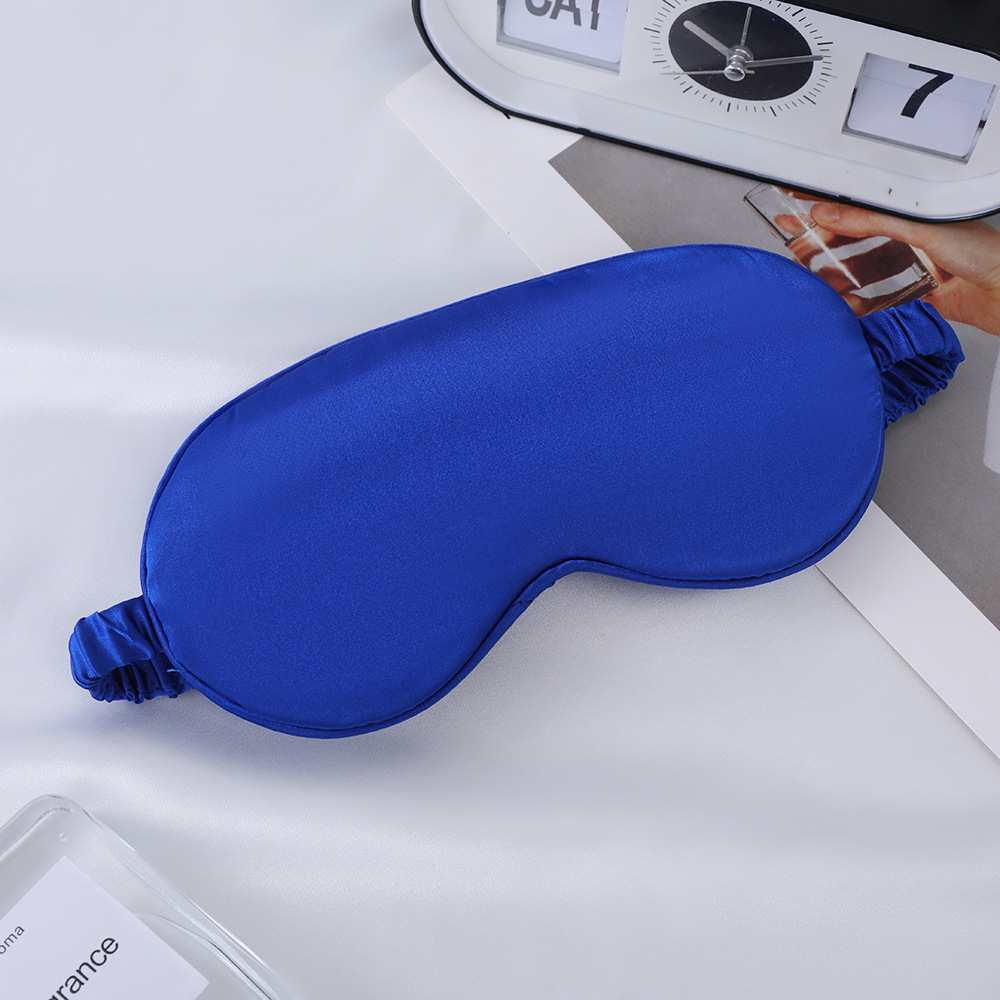 Máscara de Ojos de seda artificial de doble cara de seda de morera sombreado máscara de ojo del sueño logotipo impreso viajes al aire libre esencial en stock al por mayor