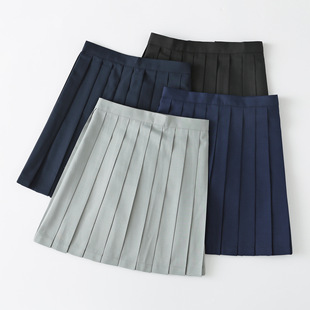 Original jk solid color pleated skirt for top students versatile preppy style A- line skirt basic student short skirt skirt