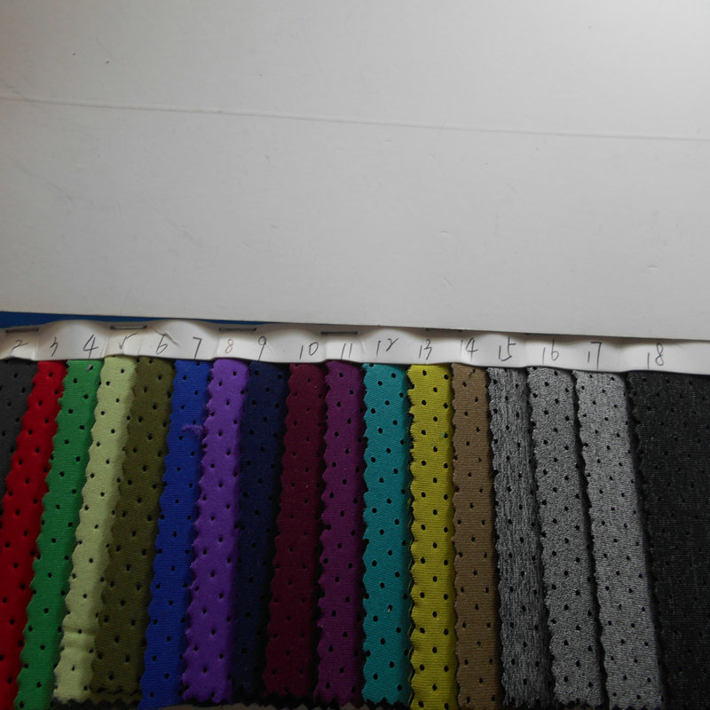 穿孔弹力粘扣护膝布料 双贴双面打孔 冲孔 SBR复合潜水料体育用料