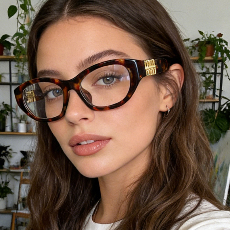 2025新款缪家书呆子眼镜复古光学镜架玳瑁色平光镜防蓝光女士眼镜