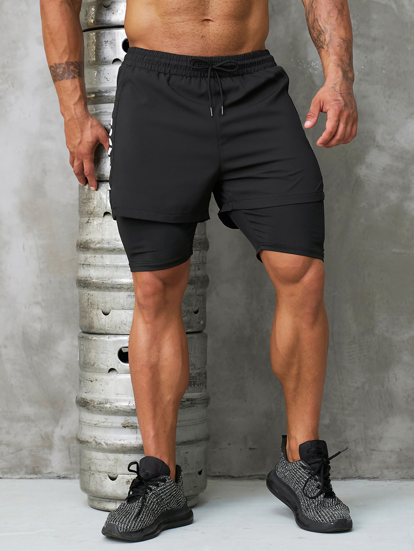 Men's Clothing Athletic Pants Casual Outdoor Breathable Multi Pocket Double Layer Shorts Muscular Design_viptrois.com
