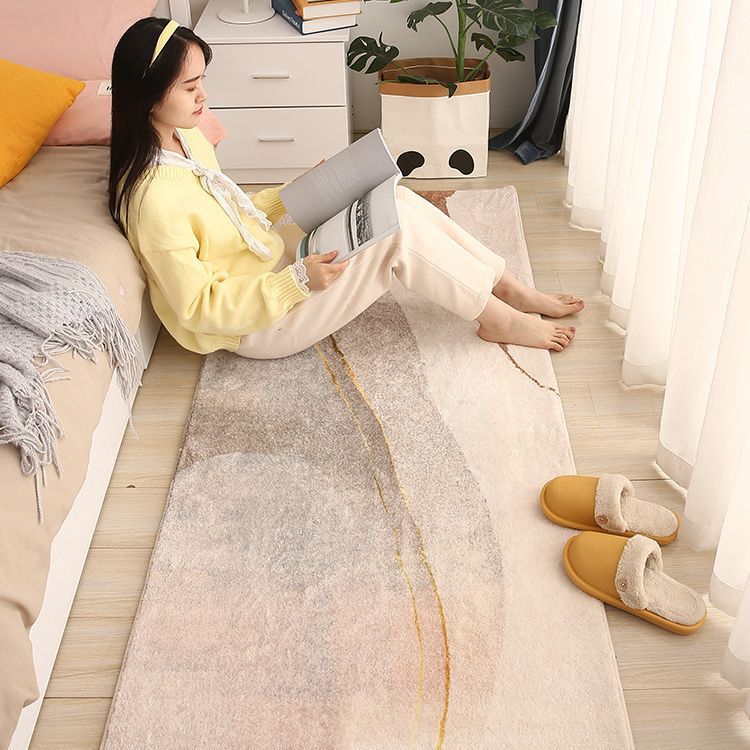 Alfombra de noche dormitorio simple estilo ins habitación de cama completa estera de piso de noche engrosada habitación de la muchacha alfombra de la ventana de la Bahía