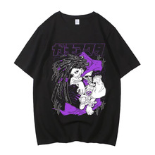 动漫风格的“加卡库塔” 男女款 T 恤嘻哈风格服装 棉质上衣