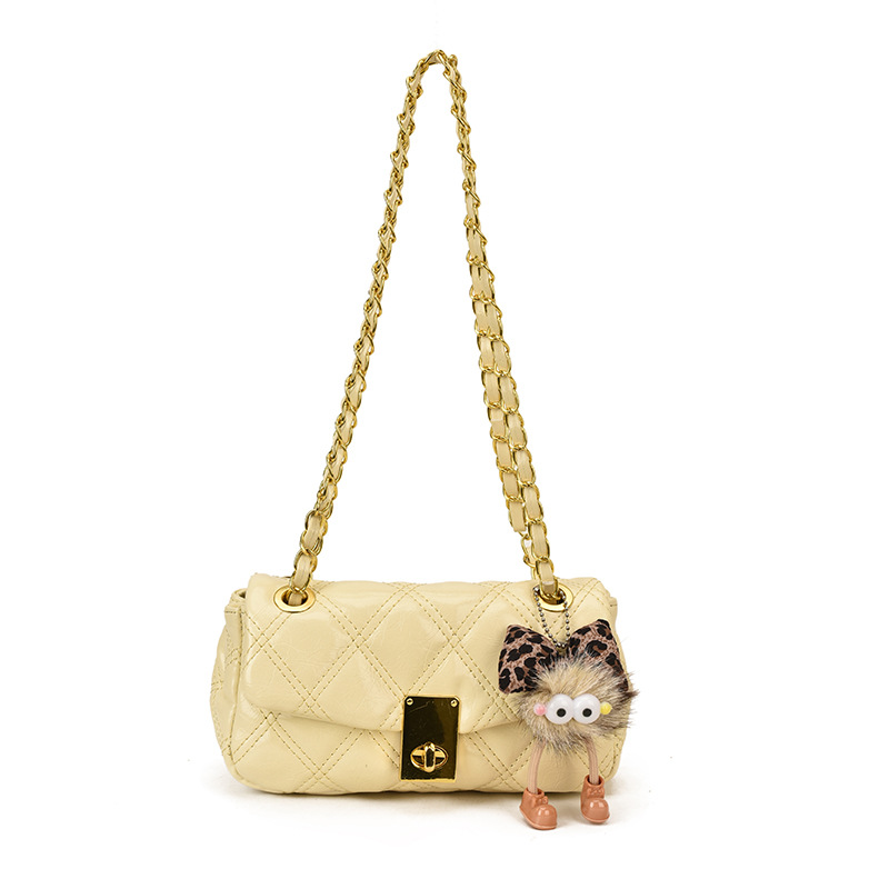 Bolso de cadena de diamante para mujeres 2026 nueva moda bolso de hombro cuadrado de textura diaria versátil bolso de mochila